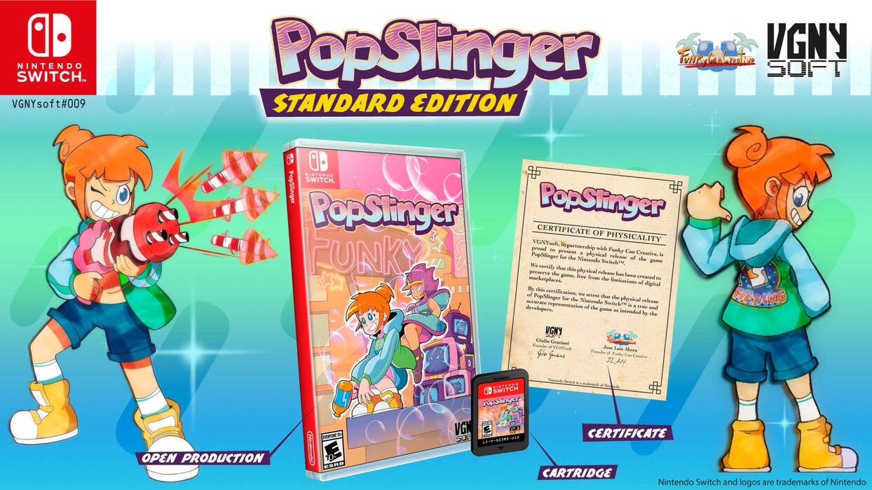 **PopStinger Funky Edition**

**VGNY Soft #009**

**Nintendo Switch**

**Standard Edition**

**Open Production**

**Certificate of Physicality**

**VGNY Soft**

**Nintendo Switch and logos are trademarks of Nintendo**

---

**PopStinger Funky Edition**

**VGNY Soft #009**

**Nintendo Switch**

**Standard Edition**

**Open Production**

**Certificate**

**Cartridge**

---

**VGNY Soft**

**Nintendo Switch and logos are trademarks of Nintendo**