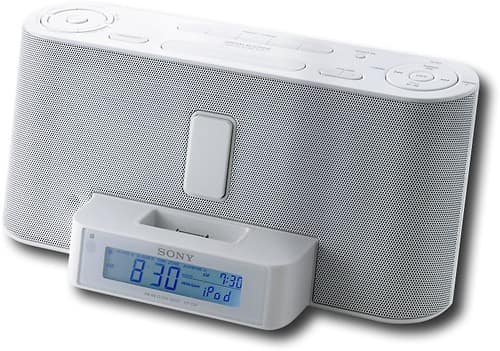 Alt View Standard 1. Sony - AM/FM Clock Radio with Apple® iPod® Dock - White.