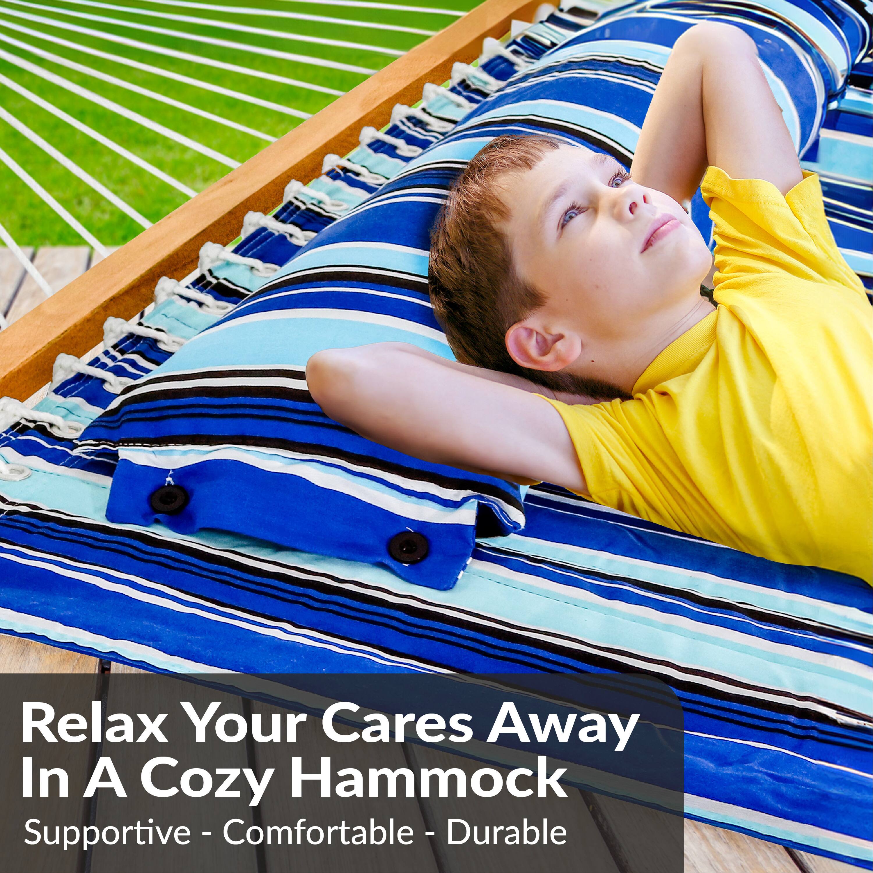 Relax Your Cares Away In A Cozy Hammock  
Supportive - Comfortable - Durable