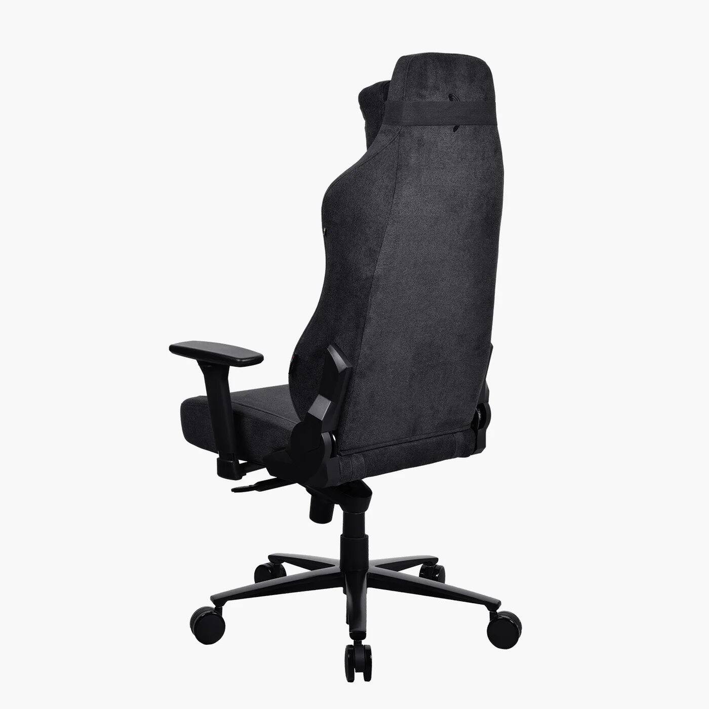 Alt View 1. Arozzi - Vernazza Premium Soft Fabric Ergonomic Office/Gaming Chair - Pure Black.