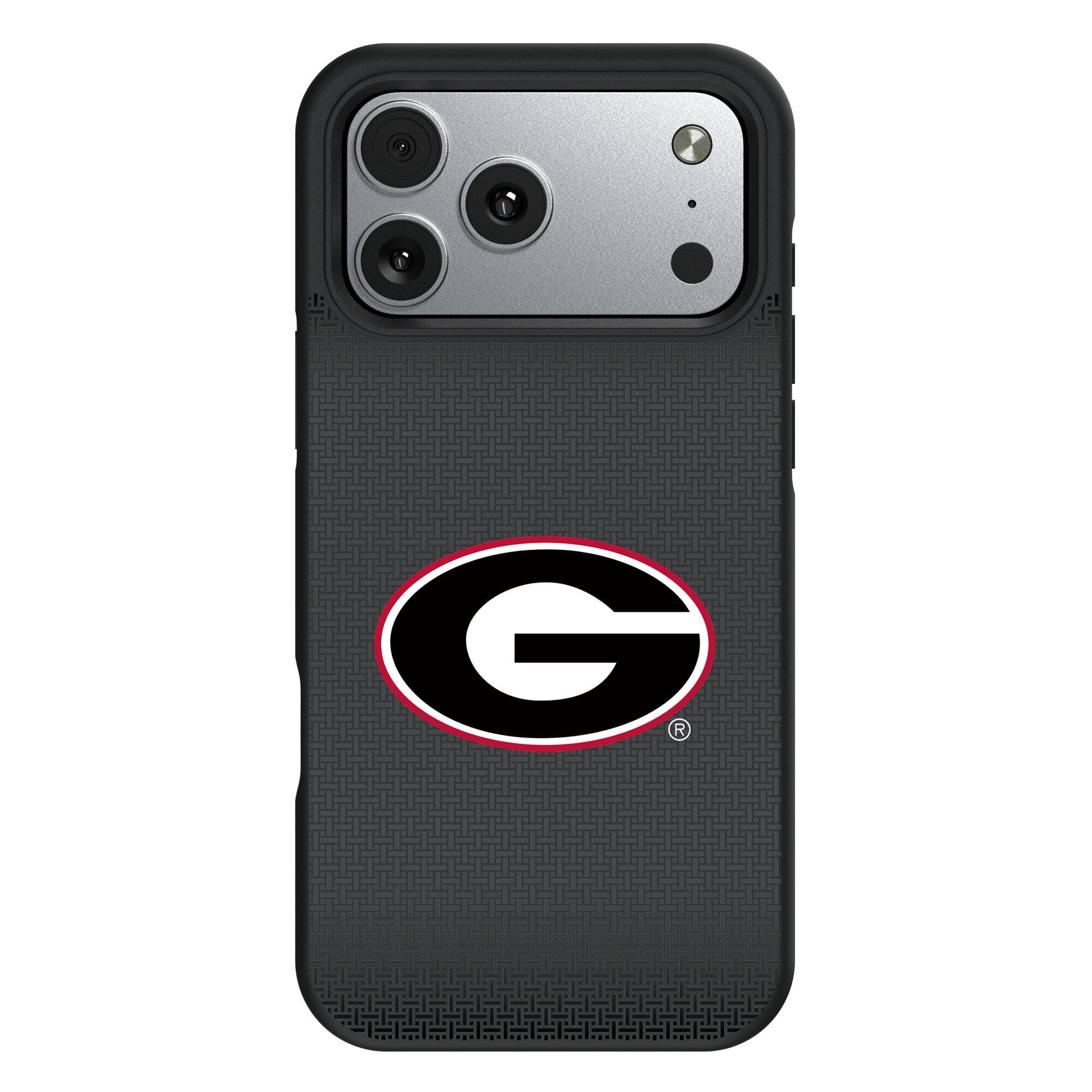 Front. Keyscaper - Georgia Bulldogs Bump Case with 8.2ft Drop Protection - 16 - Black.