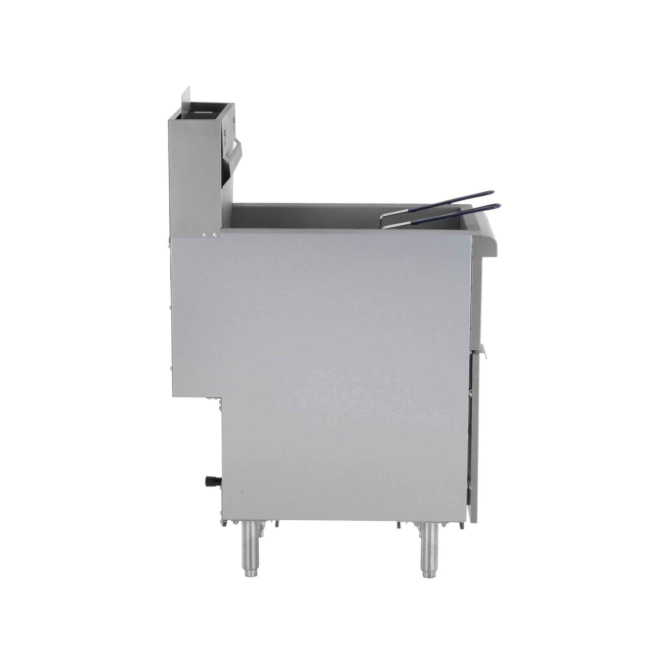 Alt View 8. Magic Chef - 21 Qt. 40 lb. Stainless Steel Commercial Natural Gas Fryer - 90, 000 BTU - Stainless Steel.