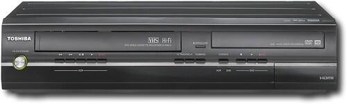 Front Standard. Toshiba - Multiformat DVD-R/-RW/+R/+RW Recorder/4-Head Hi-Fi VCR Combo.