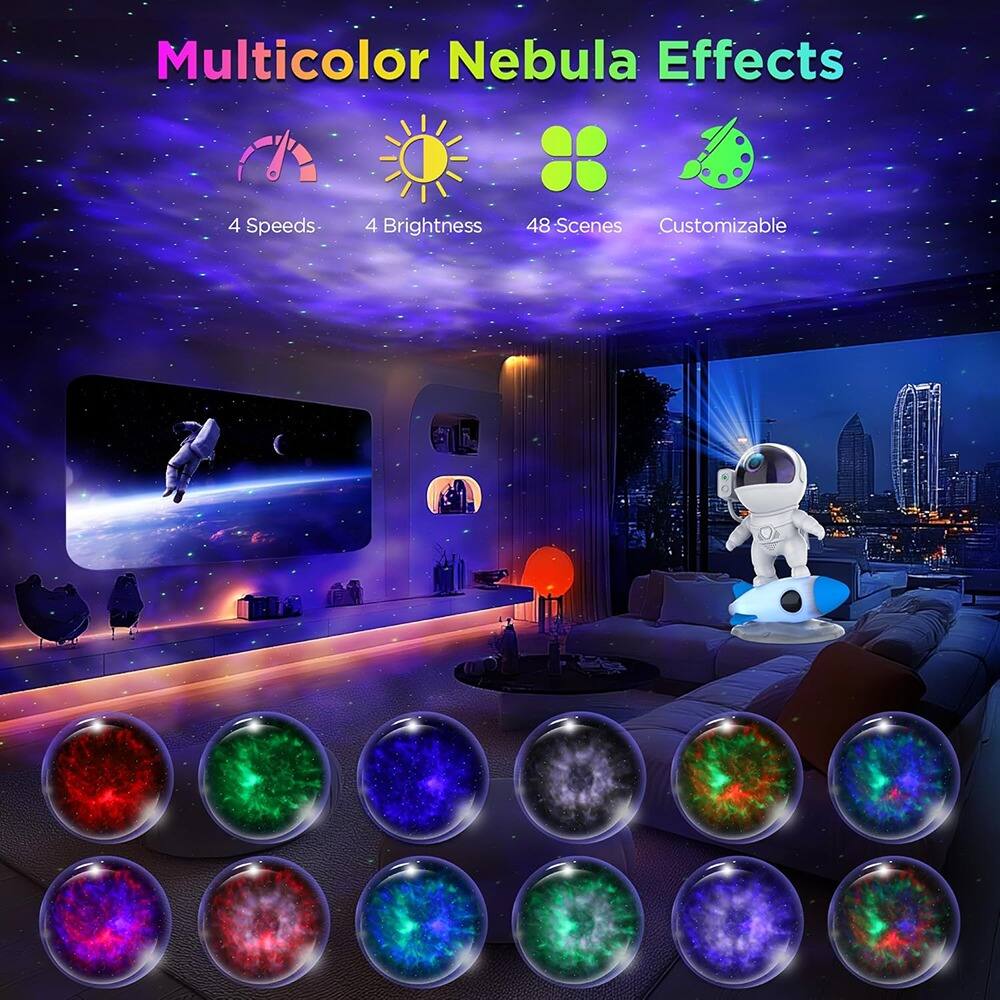 Multicolor Nebula Effects

- 4 Speeds
- 4 Brightness
- 48 Scenes
- Customizable