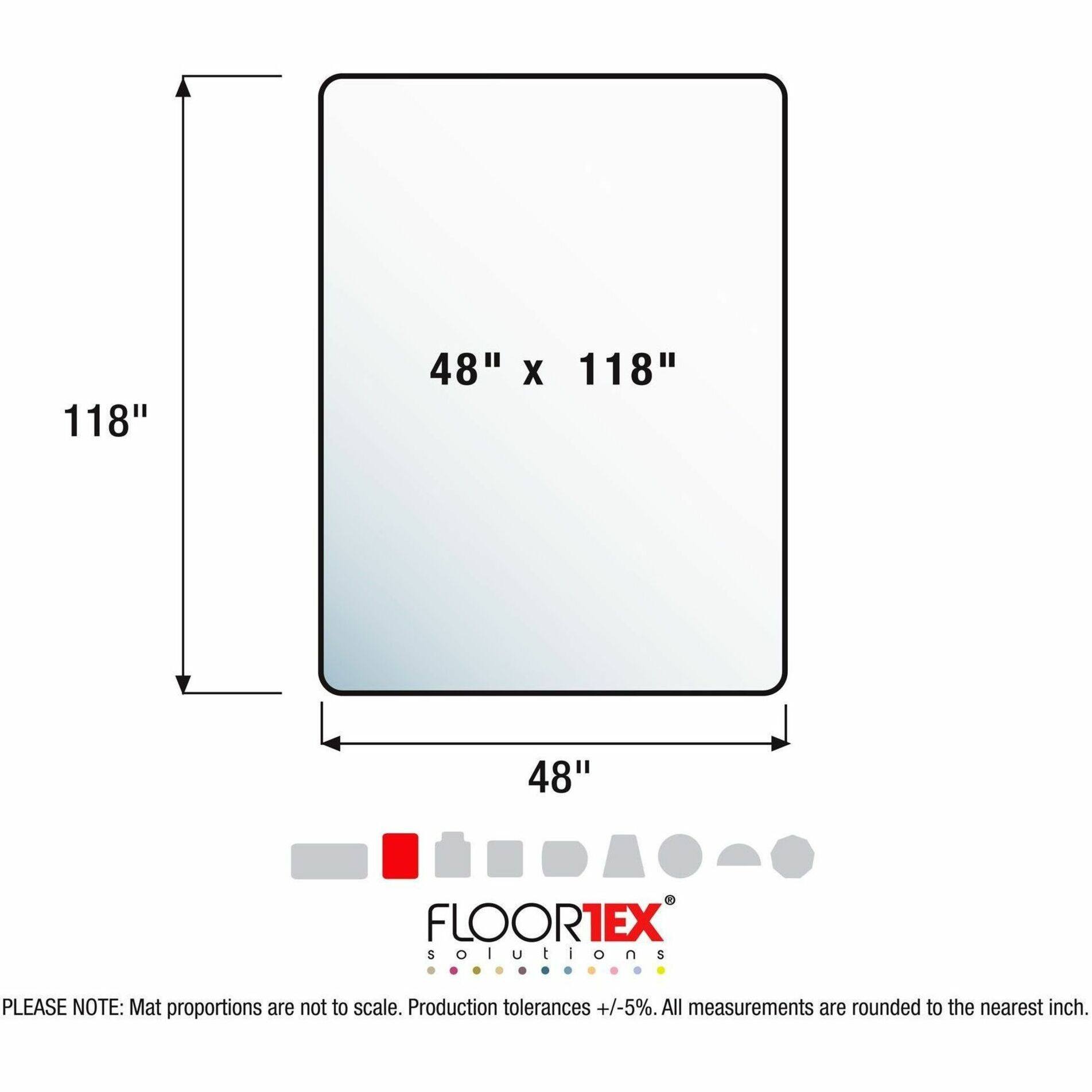Alt View 22. Floortex - Ultimat Polycarbonate Rectangular Chair Mat for Carpets - 48'' x 118'' - Clear.