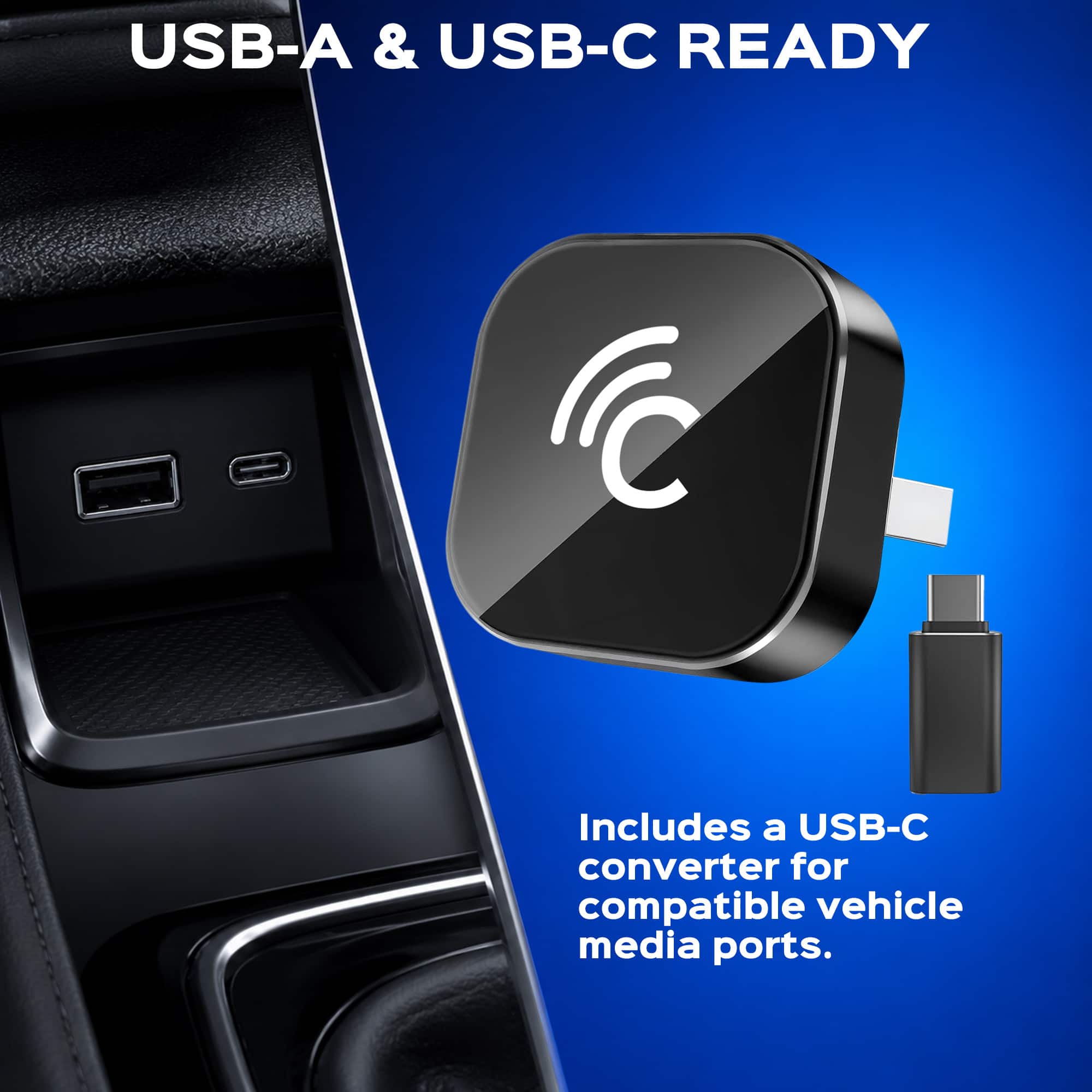 Creative Audio CarPlay/Android Auto Wired to Wireless Adapter
