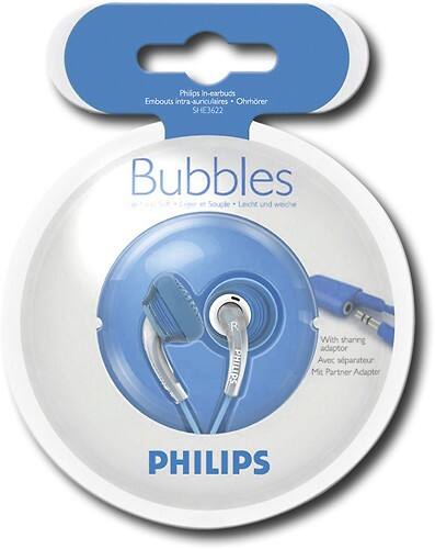 Best Buy Philips Bubbles Ear Bud Headphones Blue SHE3622 27