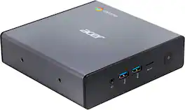 Acer - Refurbished Excellent - Chromebox CXI4 DM Core i3-10110U 2.1GHz 8GB 128GB Flash UHD ax BT GbE 90W ChromeOS | CXI4 | DT.Z1NAA.001 - Black