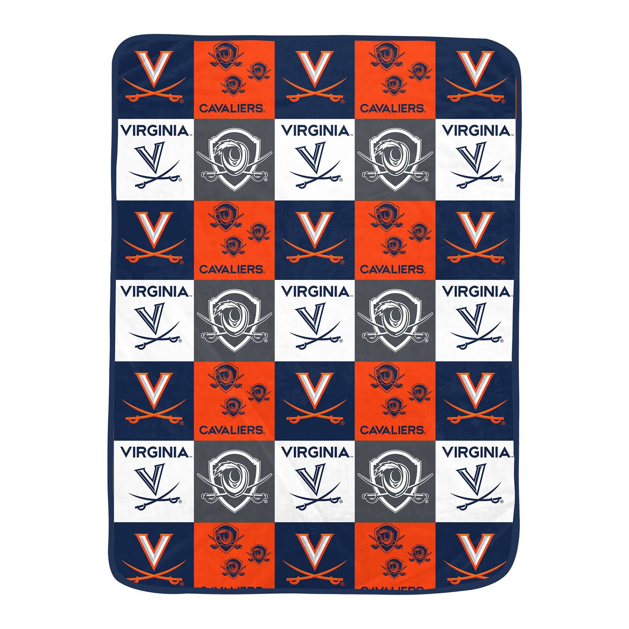 Pegasus - Virginia Cavaliers 66" x 95" Oversized Graphic Grid Ultra Cozy Blanket - Multicolor