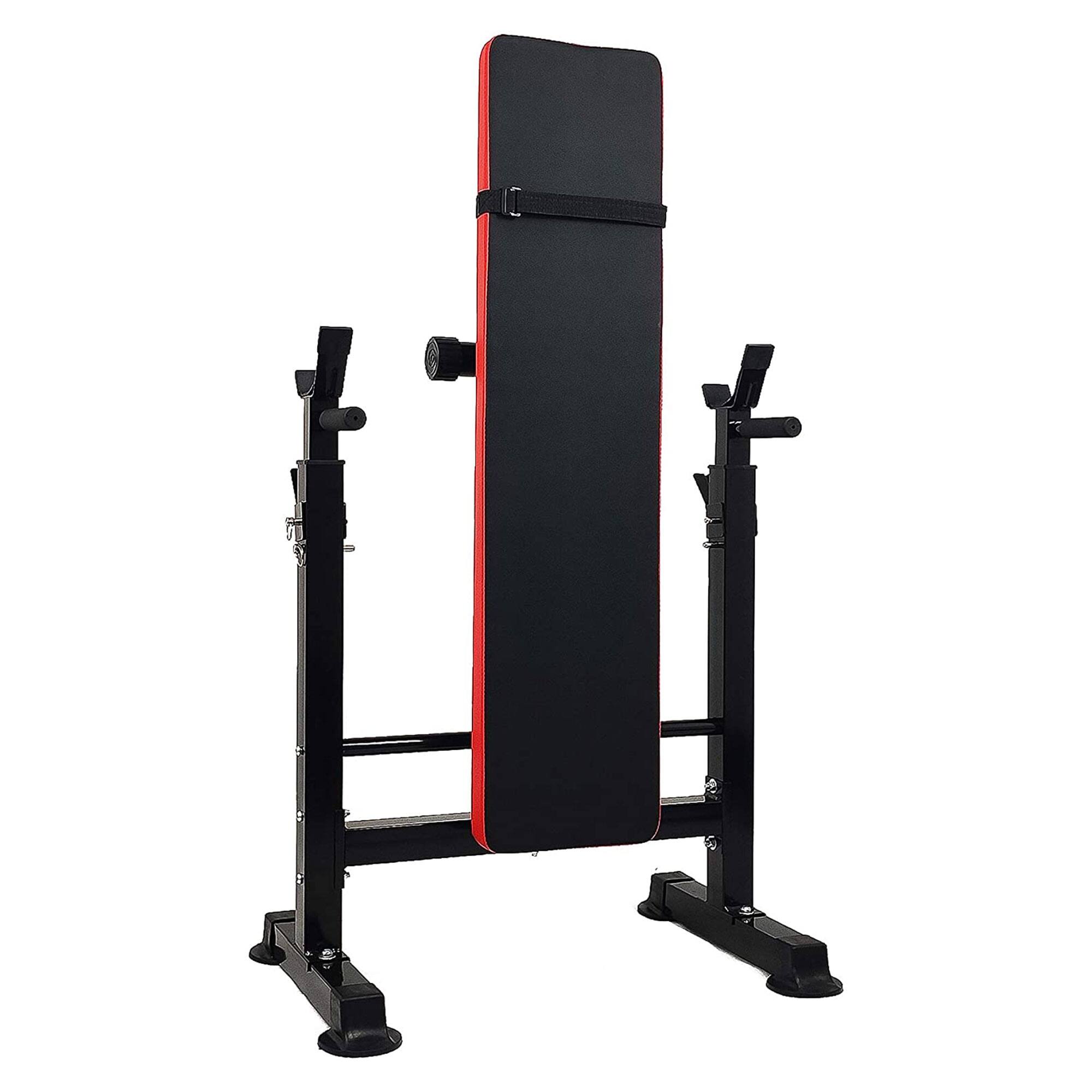 Alt View 7. BalanceFrom Fitness - BalanceFrom Fitness Multifunctional Adjustable Workout Station with Squat Rack - Black, Red.