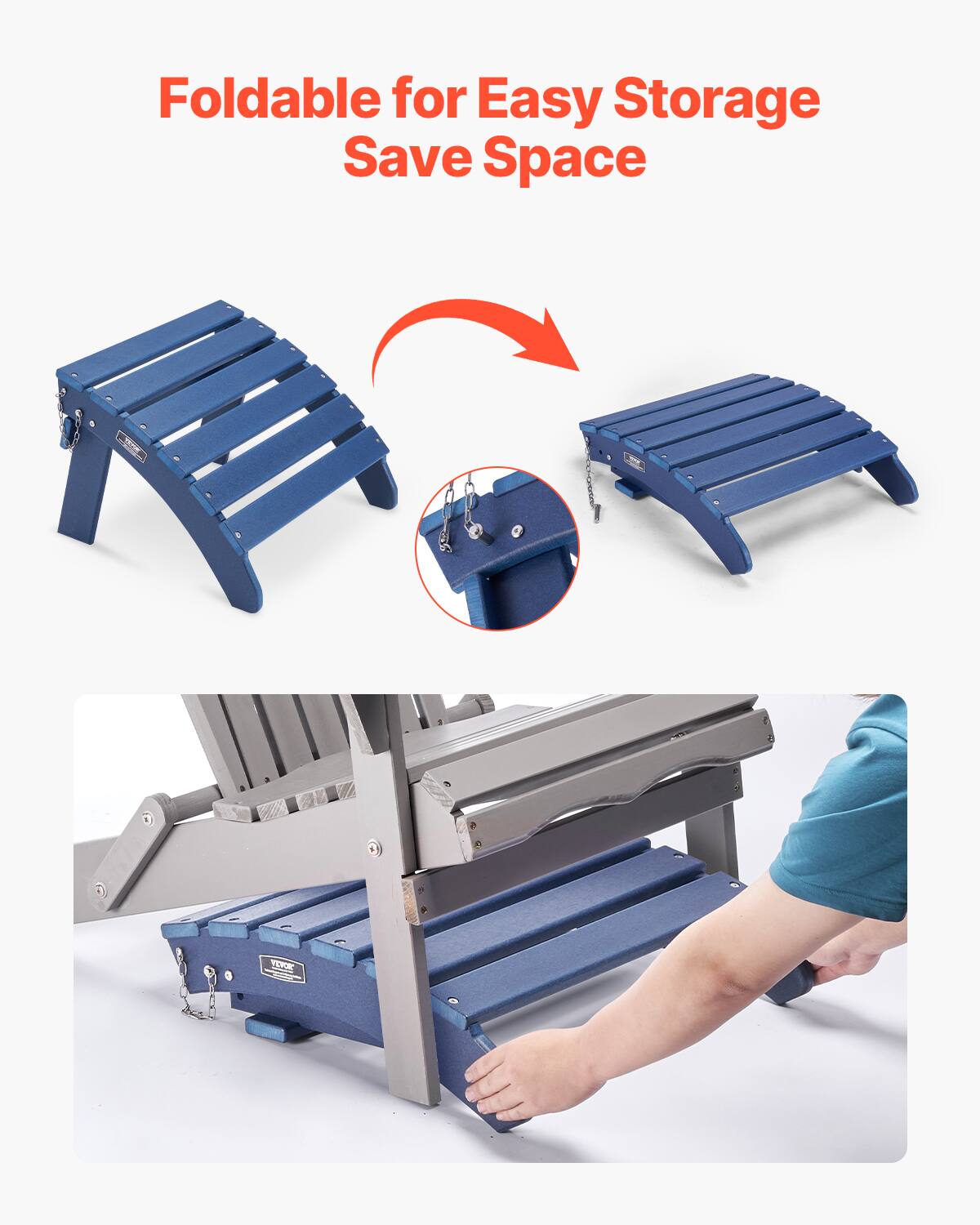 Foldable for Easy Storage  
Save Space