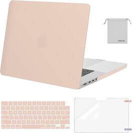mosiso - 4-in-1 MacBook Pro 16 inch Case Compatible with Models A3429 A3428 A3403 A3186 A2991 A2780 A2485 - Camel