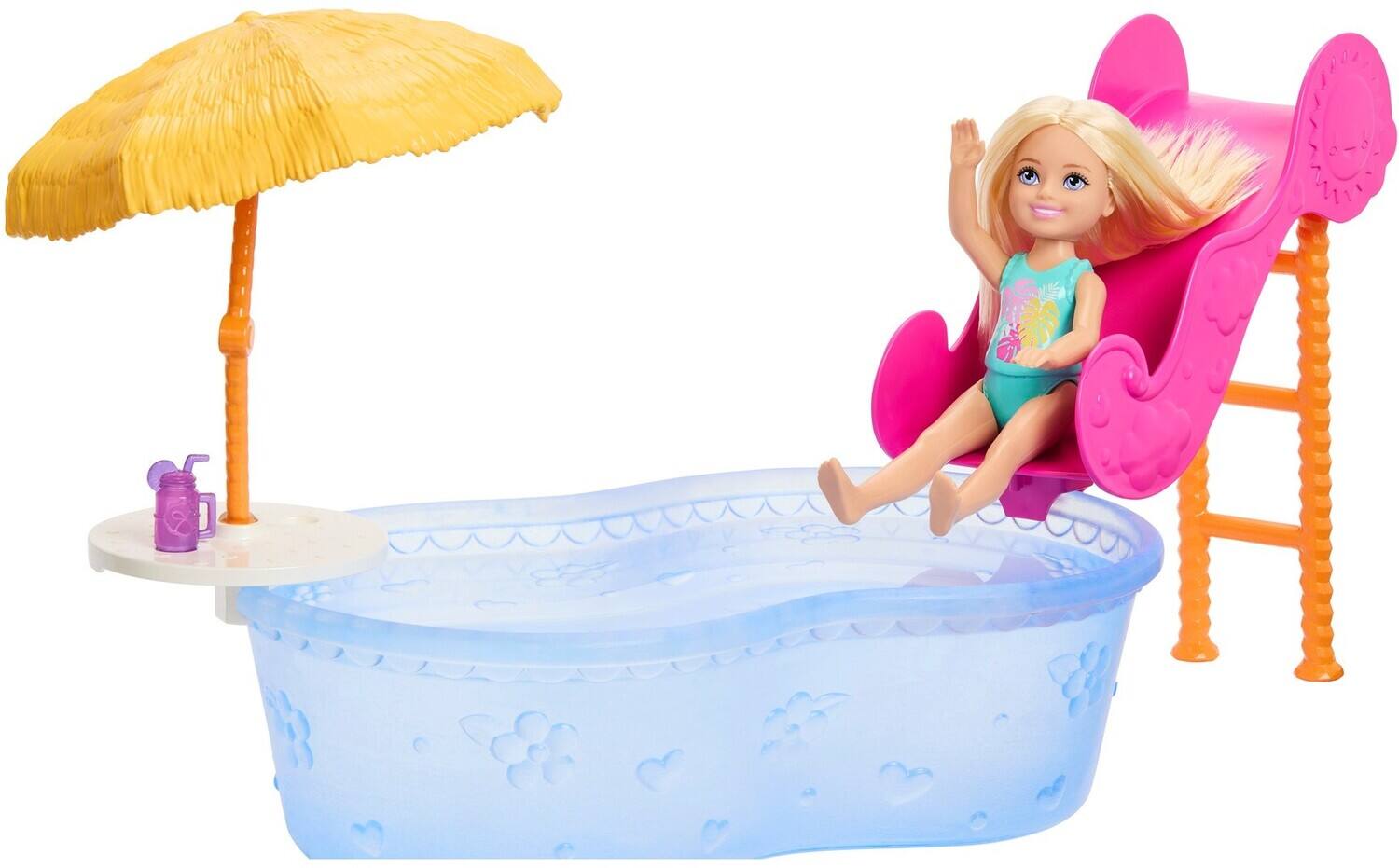 Alt View 1. Mattel - Barbie Summer Vacation Chelsea Pool Party Playset with Small Doll   - COLLECTIBLES - Multicolor.