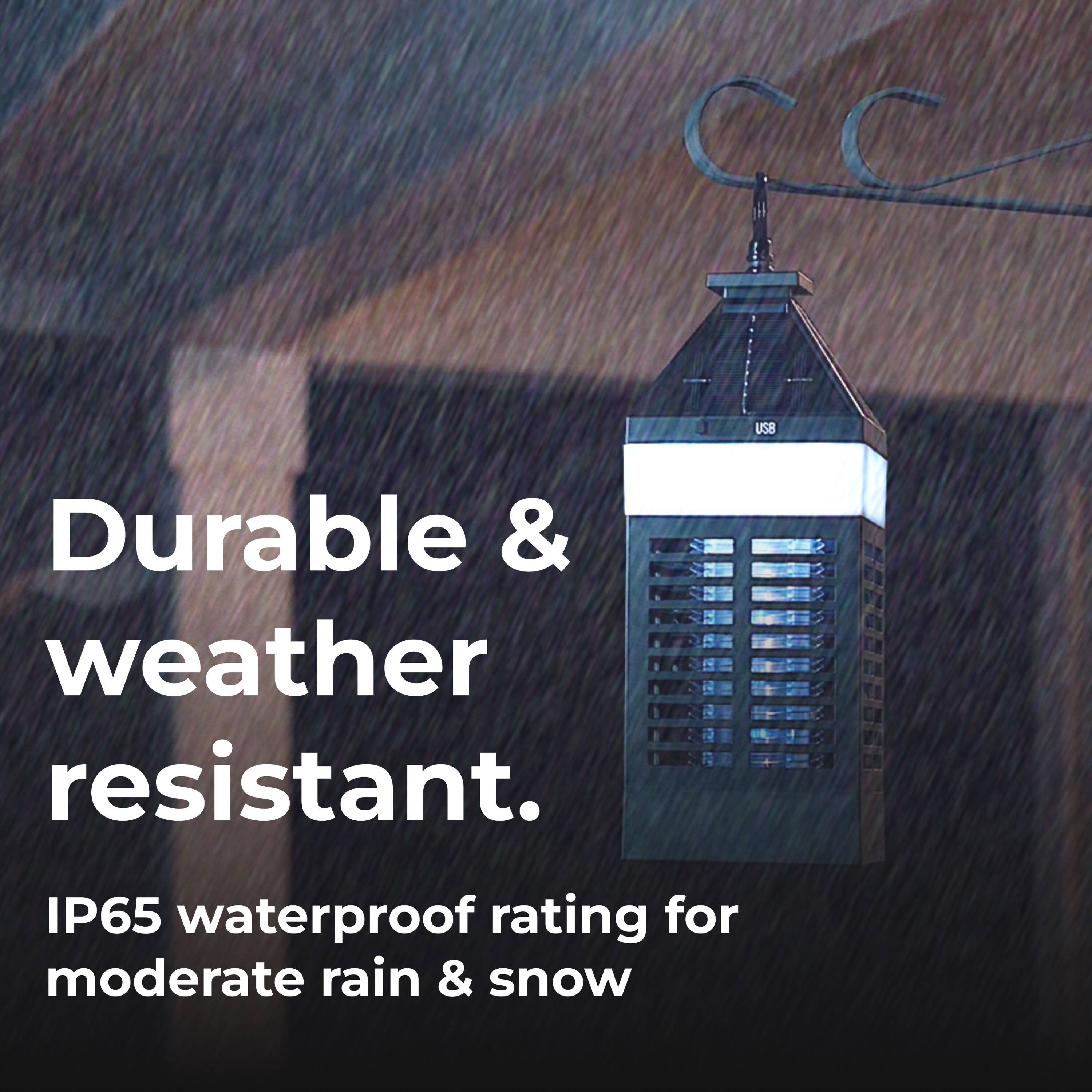 Durable & weather resistant. IP65 waterproof rating for moderate rain & snow