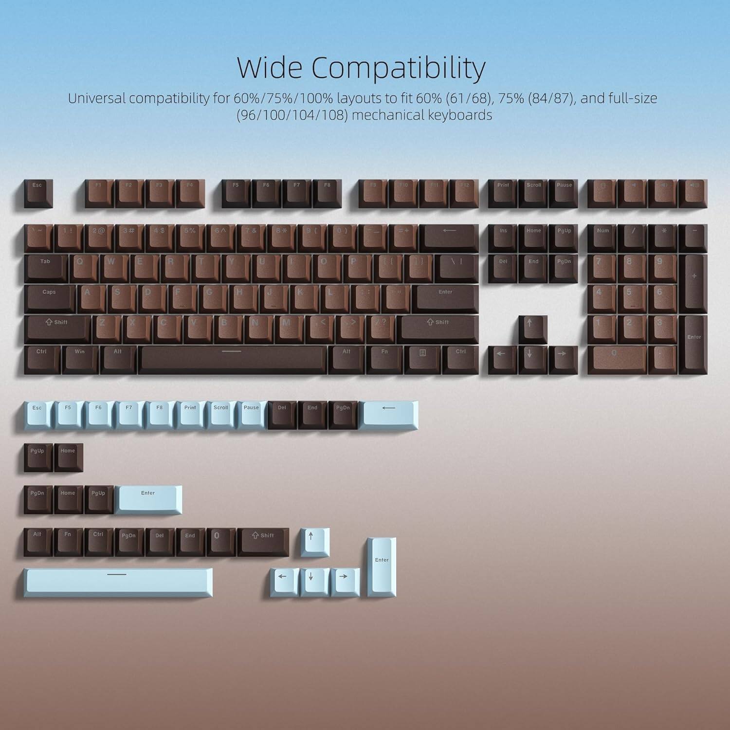 Blue-Brown-133 Keys
