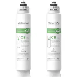Waterdrop - WD-G3-CB Filter, Replacement for WD-G3-W, WD-G3P600 and WD-G3P800-W Reverse Osmosis System, 1-year Lifetime - White