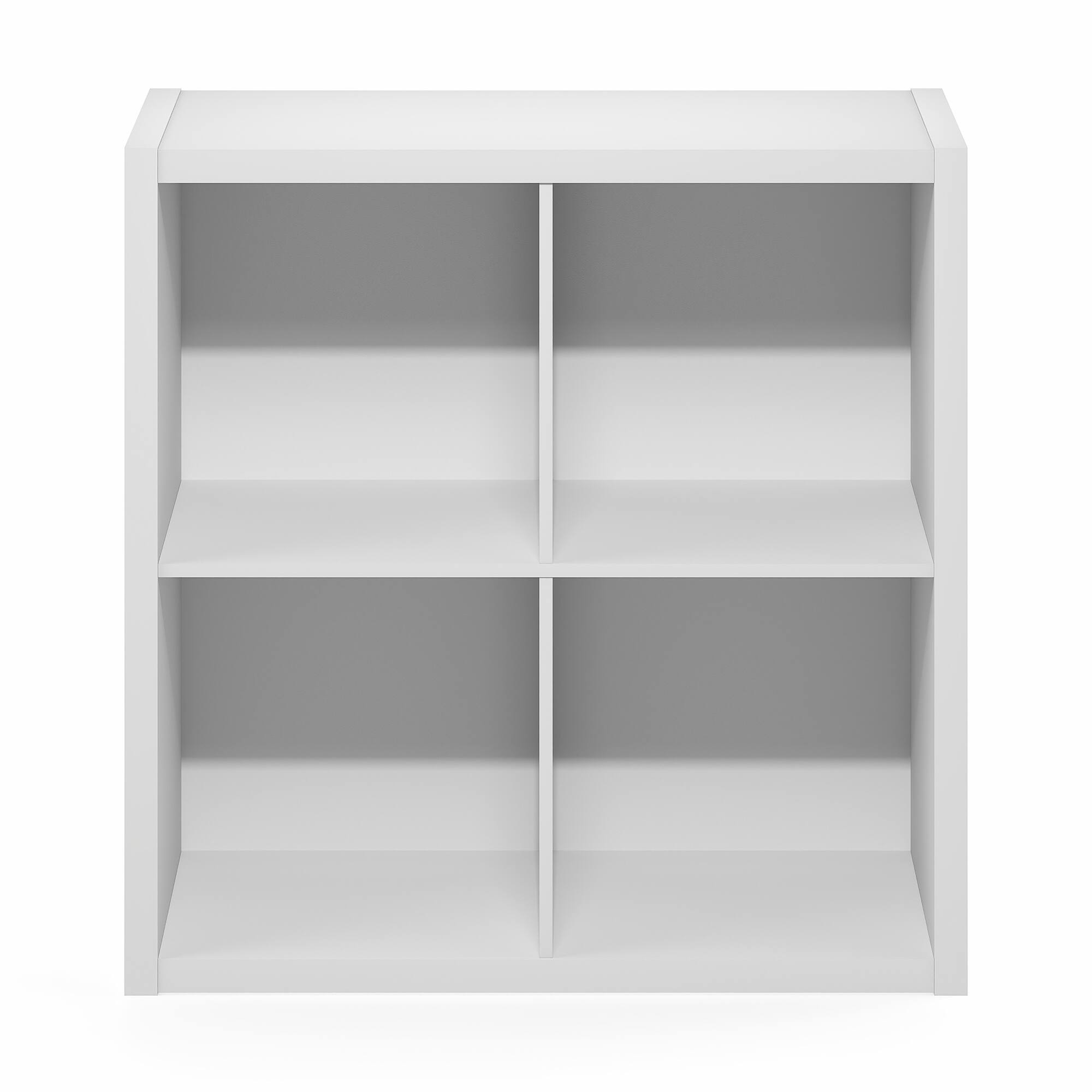 Alt View 5. Furinno - CUBICLE Book Shelf, 4-Cube Bookshelf, Bookcase, Reversible, Closed Back, Extra Thick Frame, 14.6 x 30 x 30 - White.