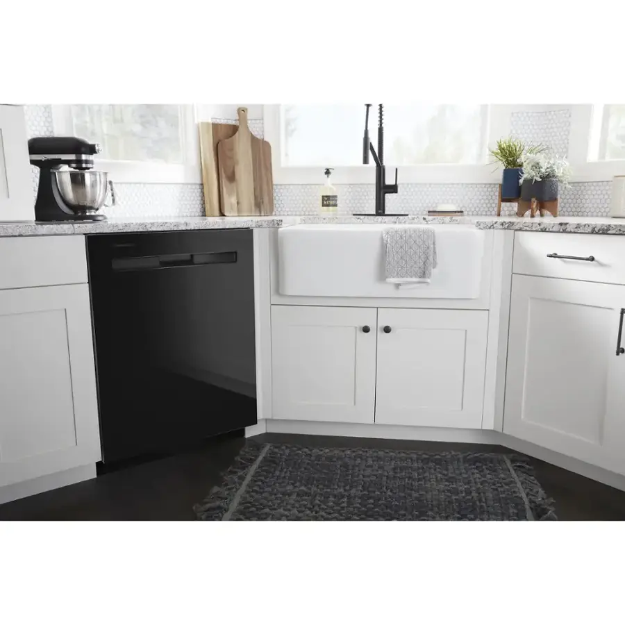 Alt View 10. Maytag - 24" Top Control Built-In Stainless Steel Tub Dishwasher with 3rd Rack, Dual Power Filtration, 47 dBA - Black.