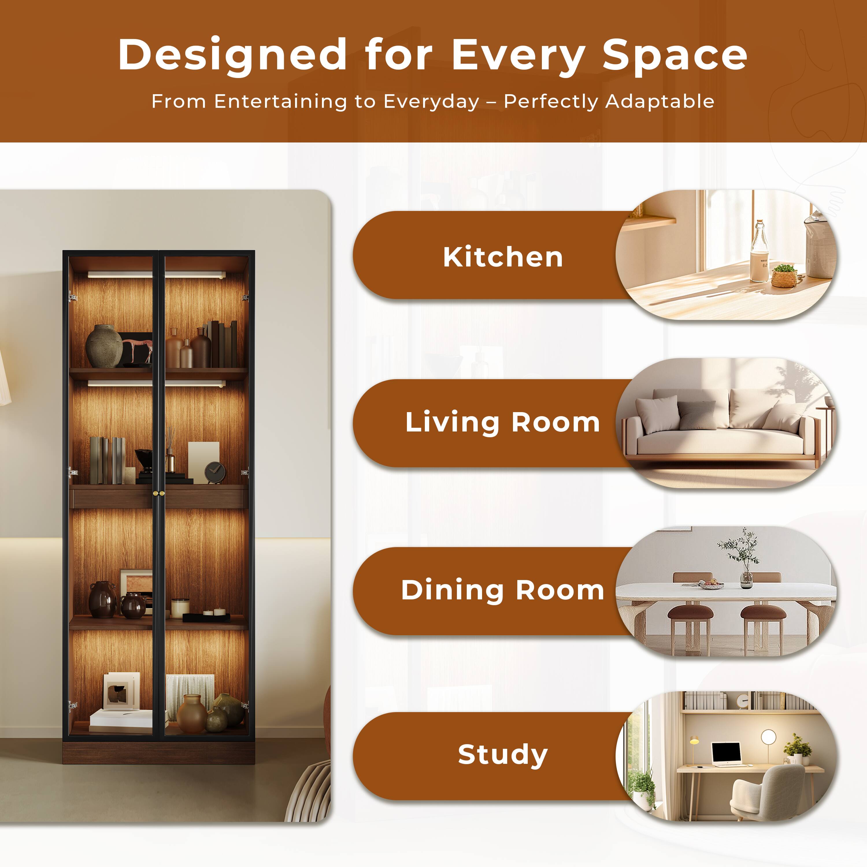 Designed for Every Space  
From Entertaining to Everyday – Perfectly Adaptable  

Kitchen  
Living Room  
Dining Room  
Study