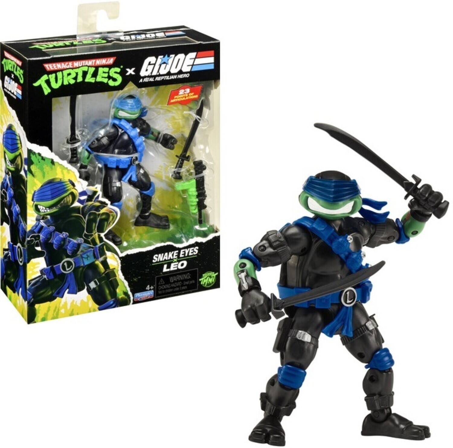 Teenage Mutant Ninja Turtles x G.I. Joe - Snake Eyes x Leo Action Figure (TMNT) - COLLECTIBLES