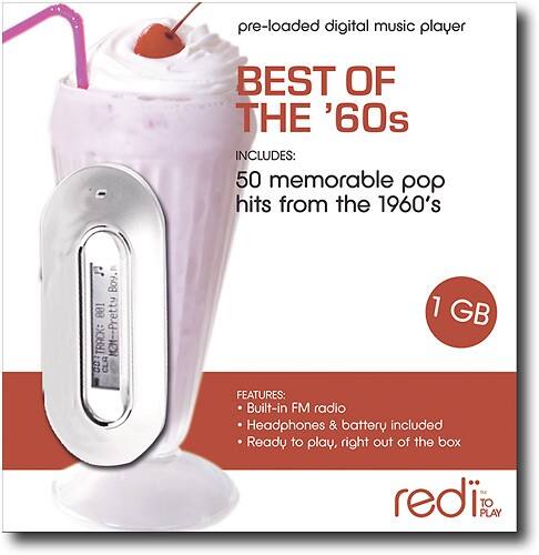 Front Standard. REDI - Ultimate Rock N' Roll Collection 1GB* MP3 Player - Silver.