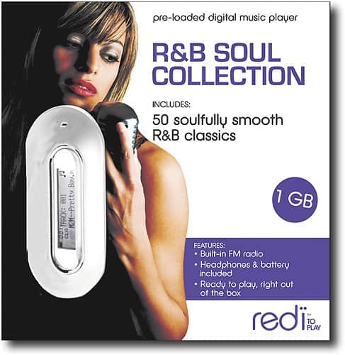 Front Standard. REDI - R&B Soul Collection 1GB* MP3 Player - Silver.