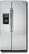 Front Standard. GE - 25.4 Cu. Ft. Side-by-Side Refrigerator with Thru-the-Door Ice and Water - Stainless-Steel.