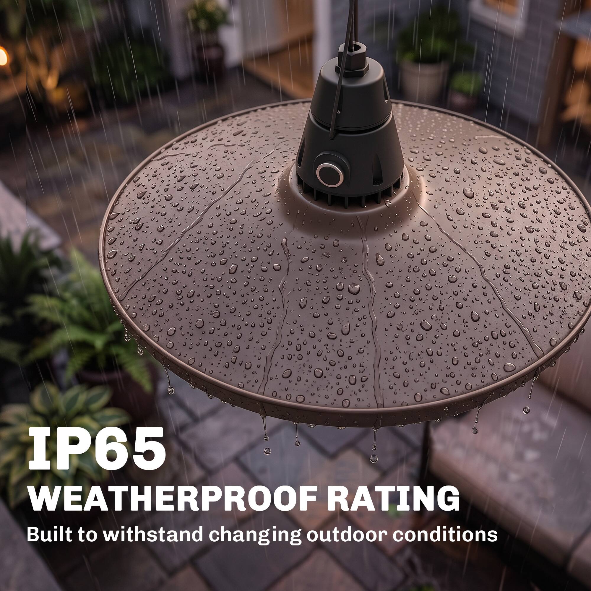 IP65 WEATHERPROOF RATING  
Built to withstand changing outdoor conditions