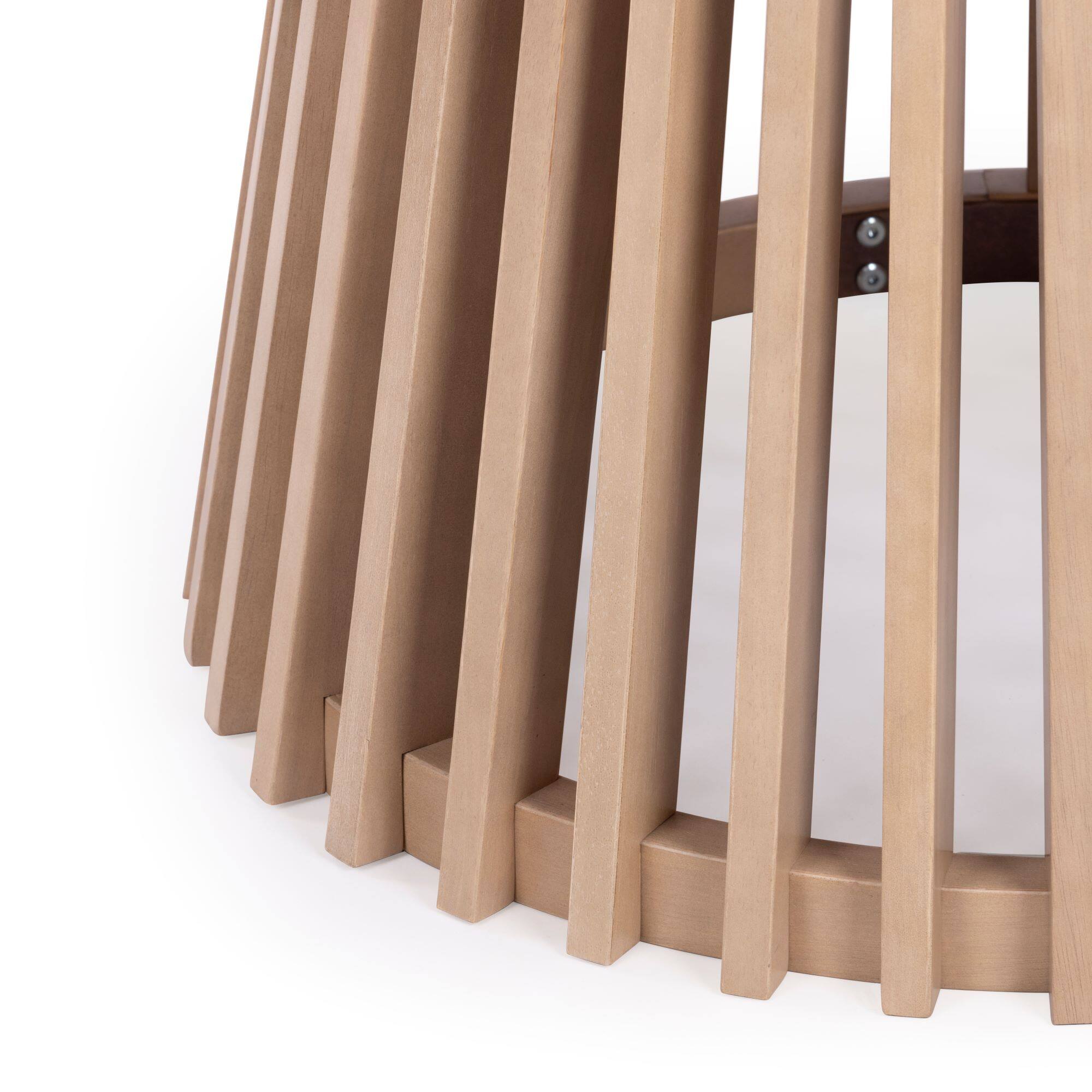 Alt View 4. Plank+Beam - Lido Round Dining Table (38in / 966mm)|| Blonde - Blonde.