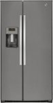 Front Zoom. GE - 25.4 Cu. Ft. Frost-Free Side-by-Side Refrigerator with Thru-the-Door Ice and Water.