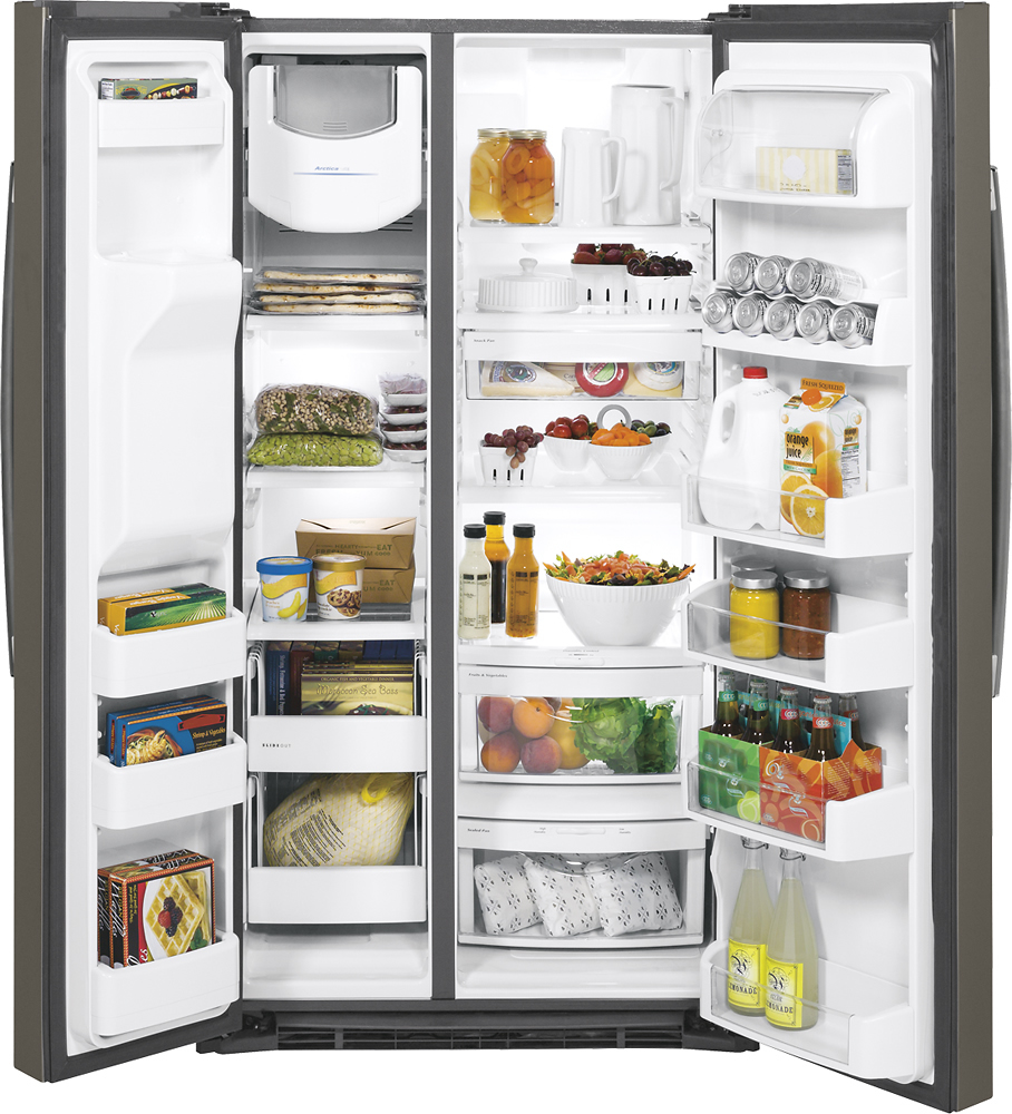 Best Buy: GE 25.4 Cu. Ft. Frost-Free Side-by-Side Refrigerator with ...