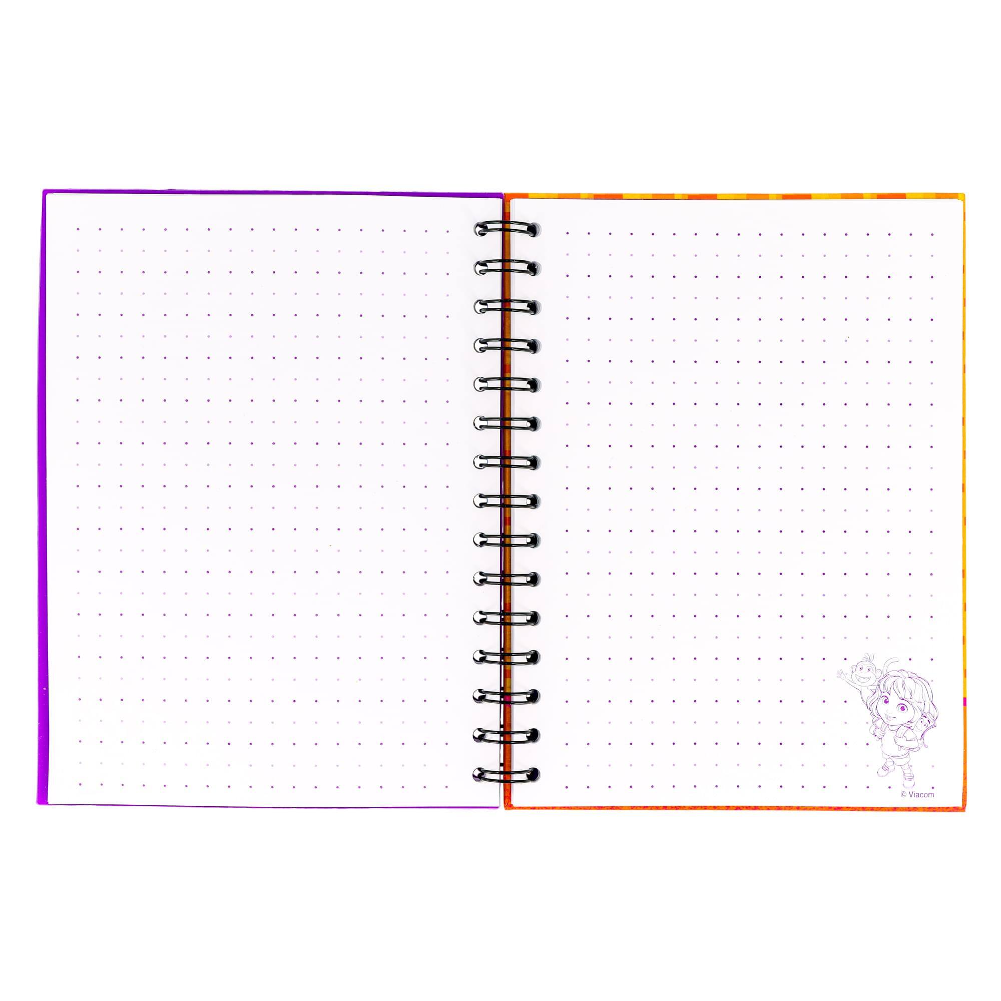 Alt View 2. Nickelodeon - Nickelodeon Dora The Explorer Notebook With Pop Charms and 160 Dotted Sheets - Purple.