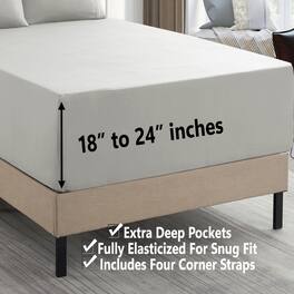 Sweet Home Collection - 18"-24" Extra Deep Pocket, 4-Piece Bed Sheets Set, Full - Silver