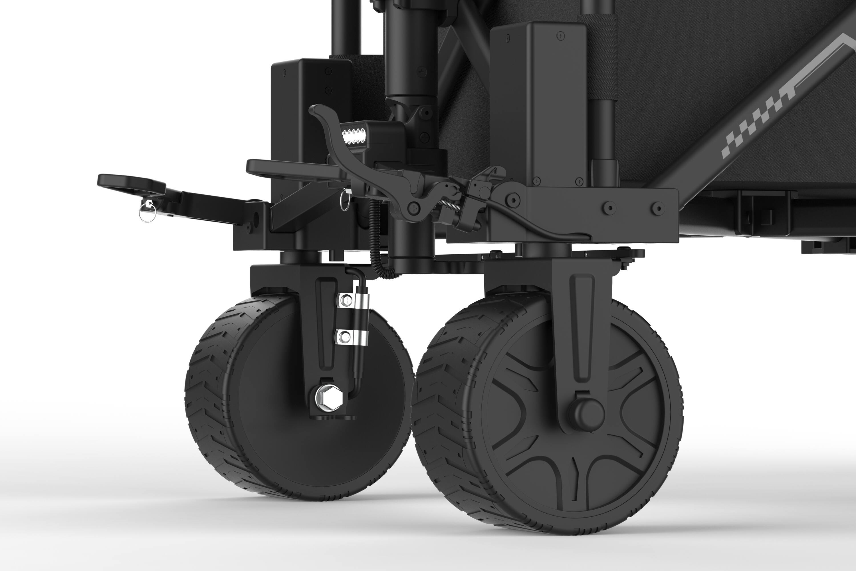 Back. NAVEE - Wagon 4X Electric Utility Cart, 4WD, 9.3 Miles Max Range, 10 MPH Max Speed, 3000W Peak Power, Foldable - Black.