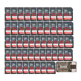 SanDisk - 32GB Ultra SDHC UHS-I Memory Card (50-Pack) with USB 2.0 Card Reader