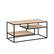 Left. Walker Edison - Modern Minimal Coffee Table with Floating Shelves - Coastal Oak.