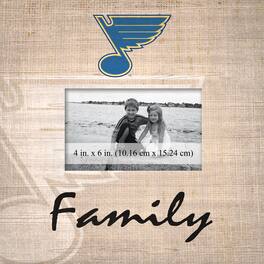 Fan Creations - St. Louis Blues 10'' x 10'' Burlap Pattern Frame - Multicolor