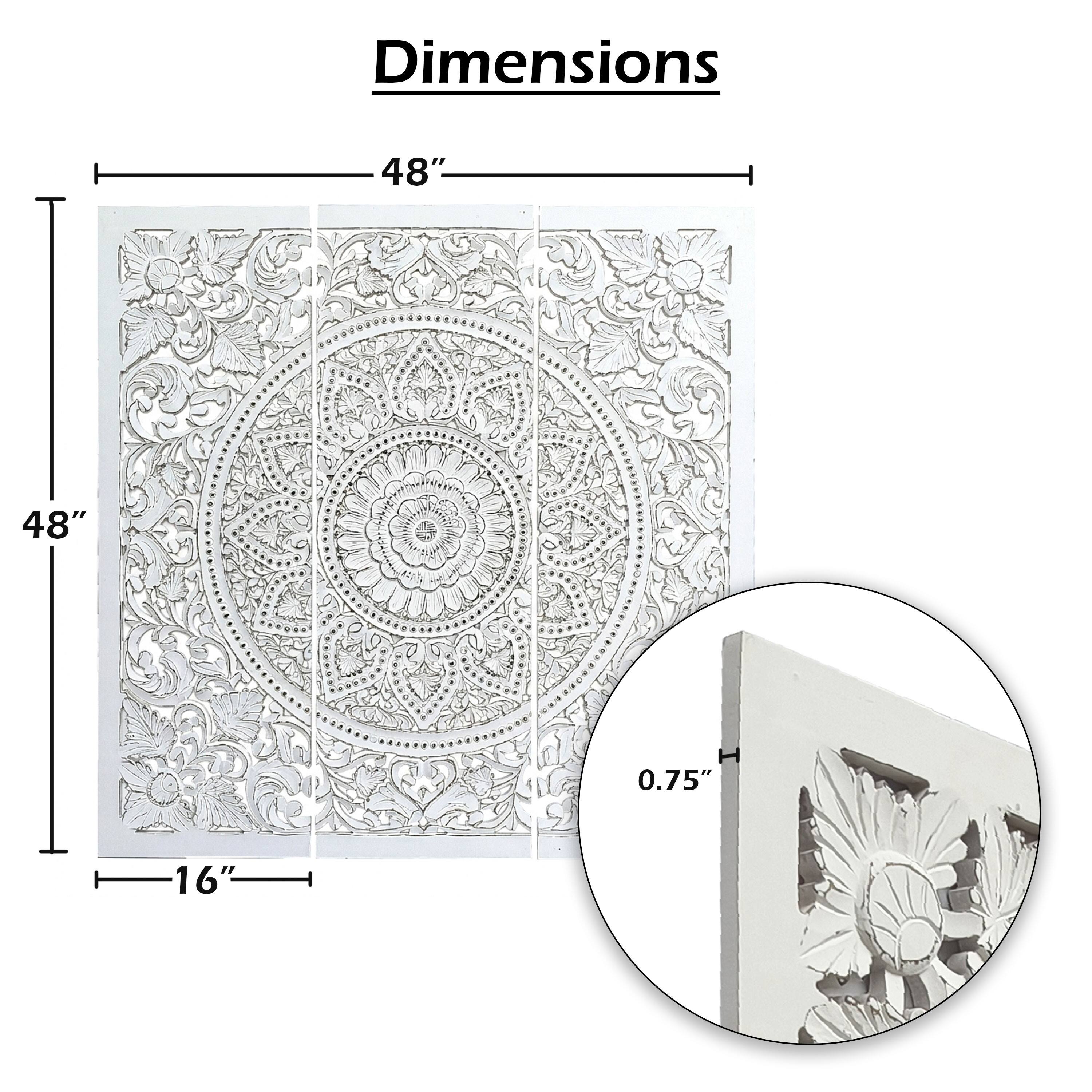 Dimensions: 48" x 48" x 0.75" x 16"