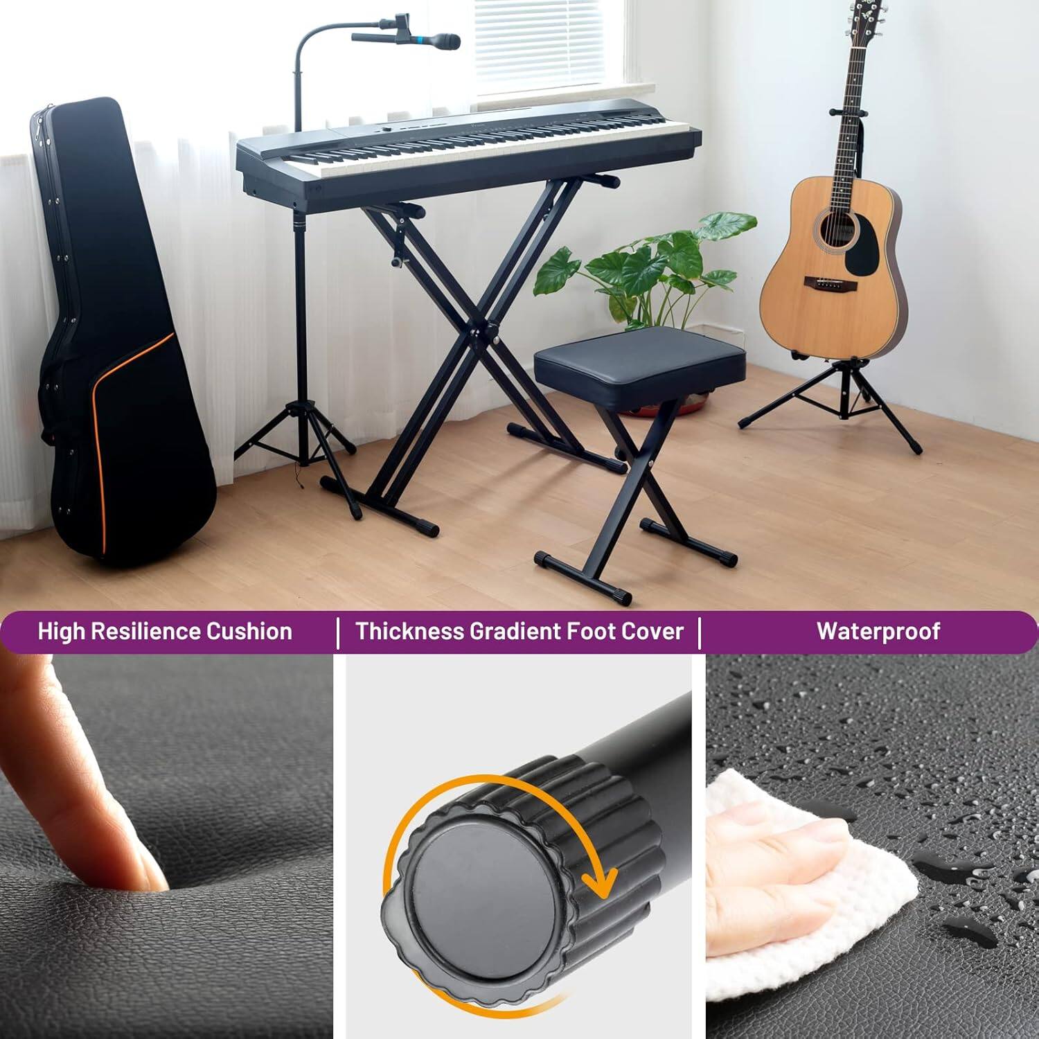 High Resilience Cushion  
Thickness Gradient Foot Cover  
Waterproof
