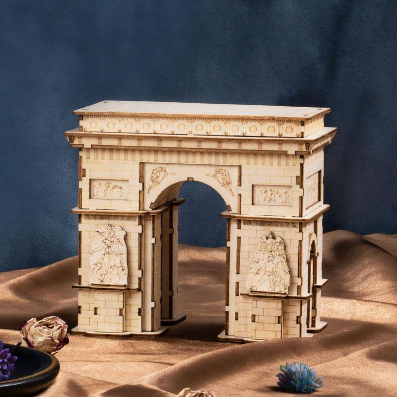 Left. 3D Puzzle - DIY 3D Puzzle - Arc De Triumph - 118pcs.