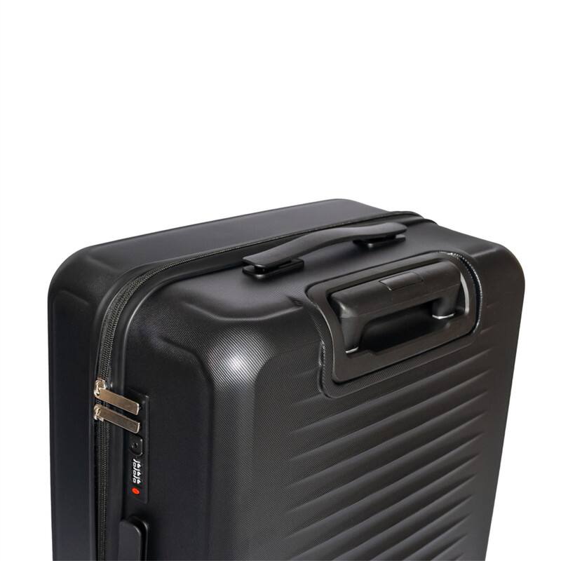 Alt View 2. HTUTWOO - Luggage 3-Piece Set (20/24/28) - ABS Hardshell Suitcase, 360° Silent Spinner Wheels, Combination Lock, Ultra Lightweight - Antique Black.