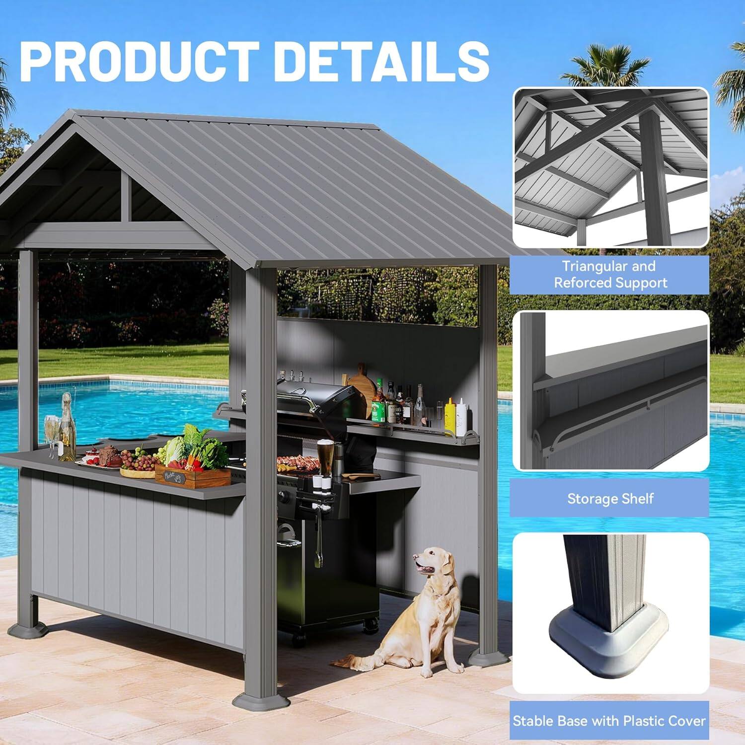 PRODUCT DETAILS

- Triangular and Reinforced Support
- Storage Shelf
- Stable Base with Plastic Cover