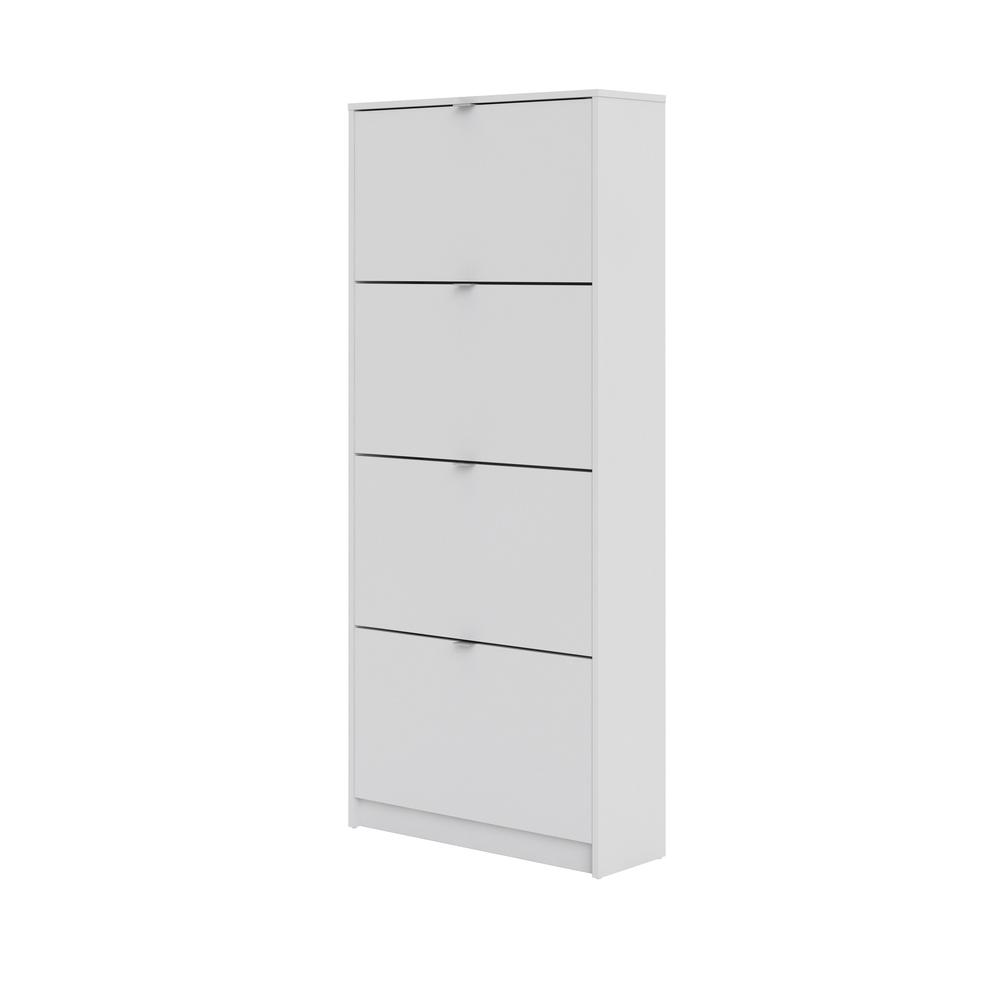 Left. Tvilum - Bright 4 Drawer Shoe Cabinet - White.