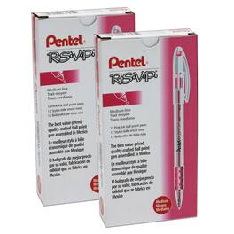 Pentel - R.S.V.P. Ballpoint Pen, Medium Point, Pink, Pack of 24