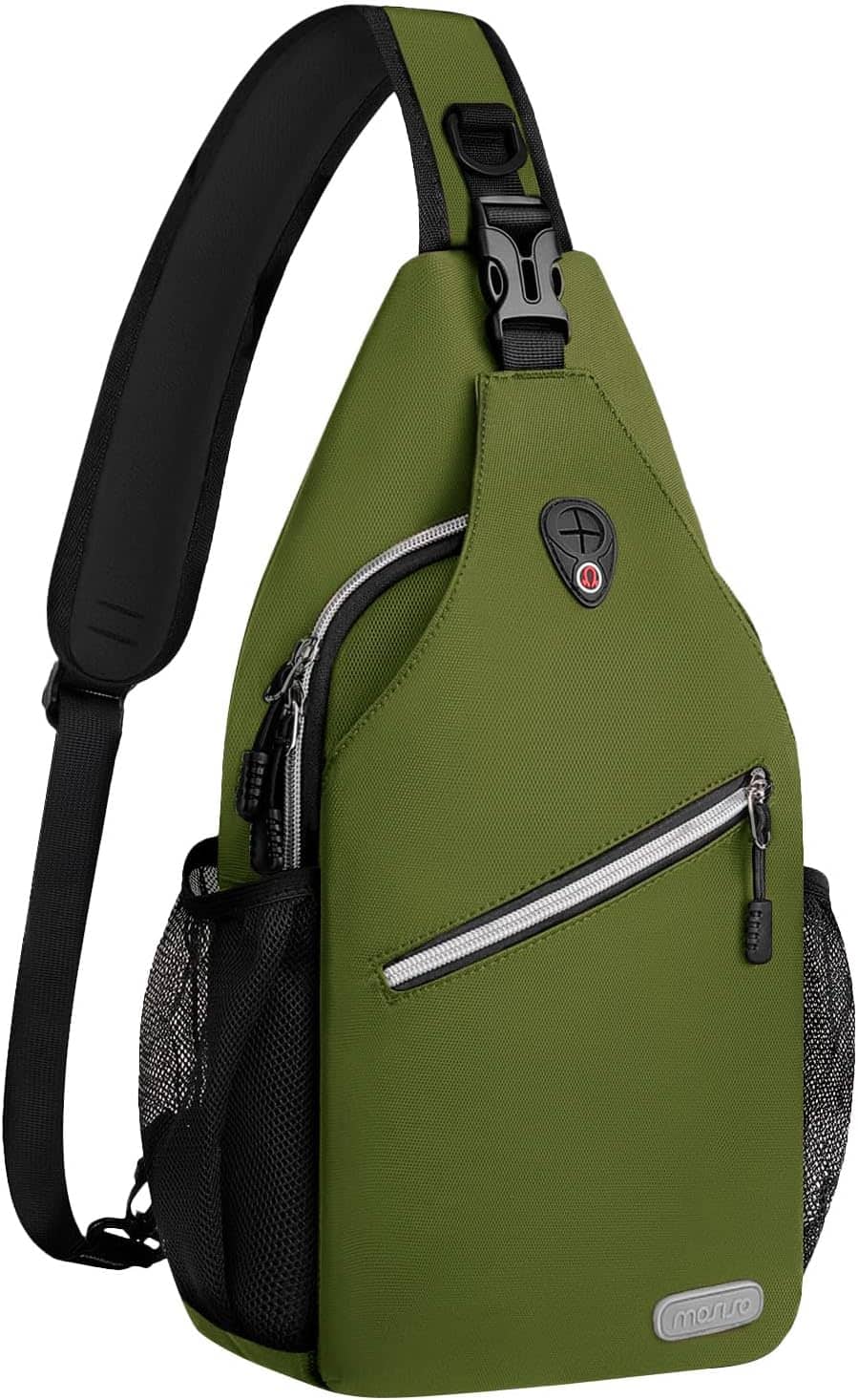 mosiso - Sling Backpack Multipurpose Crossbody Shoulder Bag Travel Hiking Daypack - Army Green