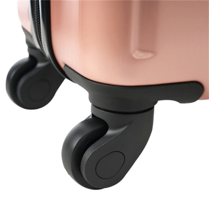 Alt View 5. HTUTWOO - Hardshell Luggage - 20-inch Expandable Checked Suitcase, Lightweight Durable ABS, Double Wheels - Rose Pink.