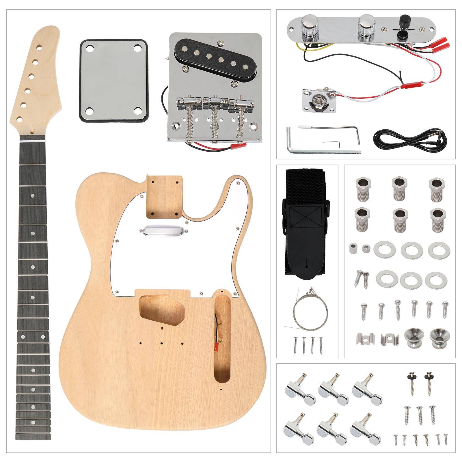 Winado - Unfinished DIY TL Style Electric Guitar Kit Full Set Beginner Kit
