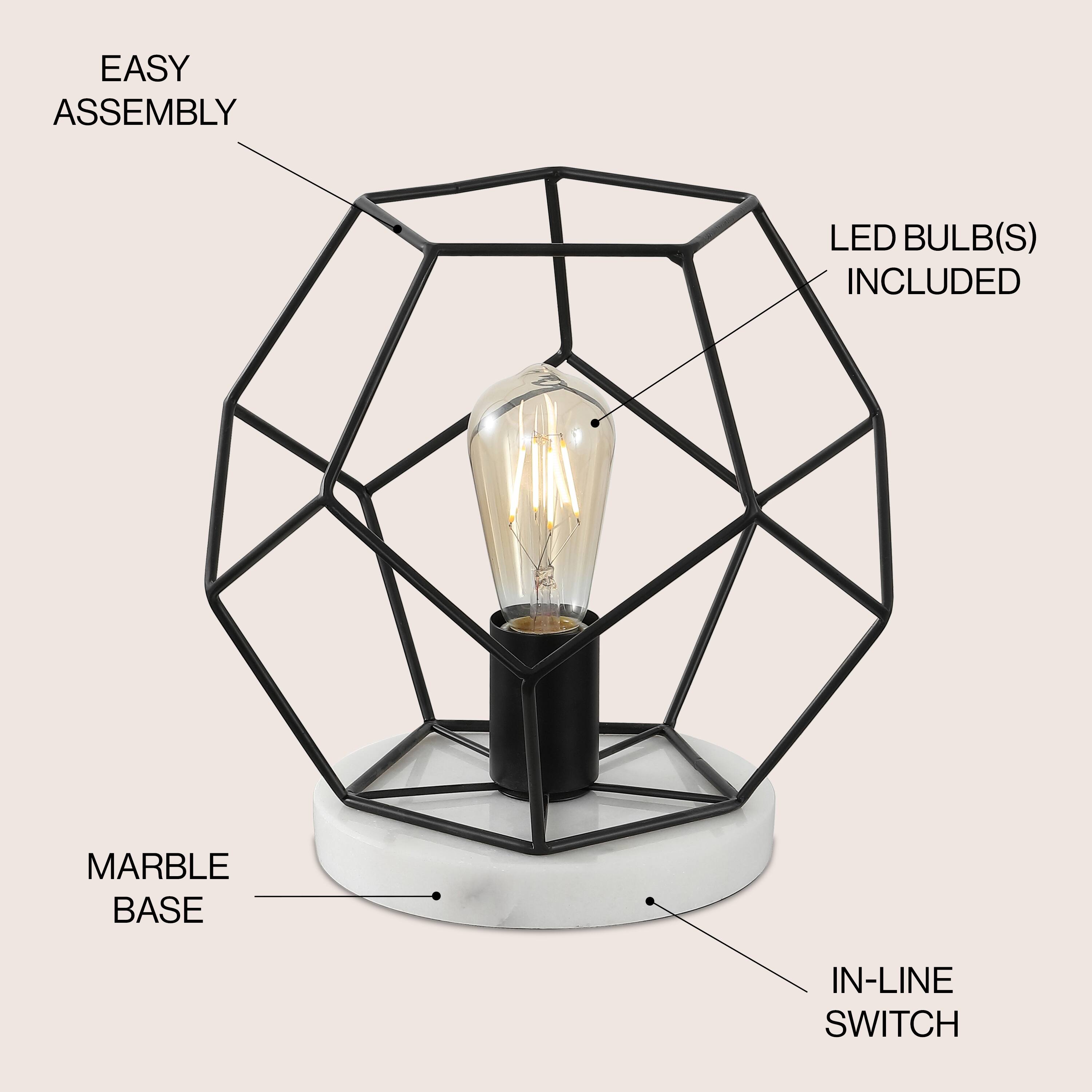 EASY ASSEMBLY  
LED BULB(S) INCLUDED  
MARBLE BASE  
IN-LINE SWITCH