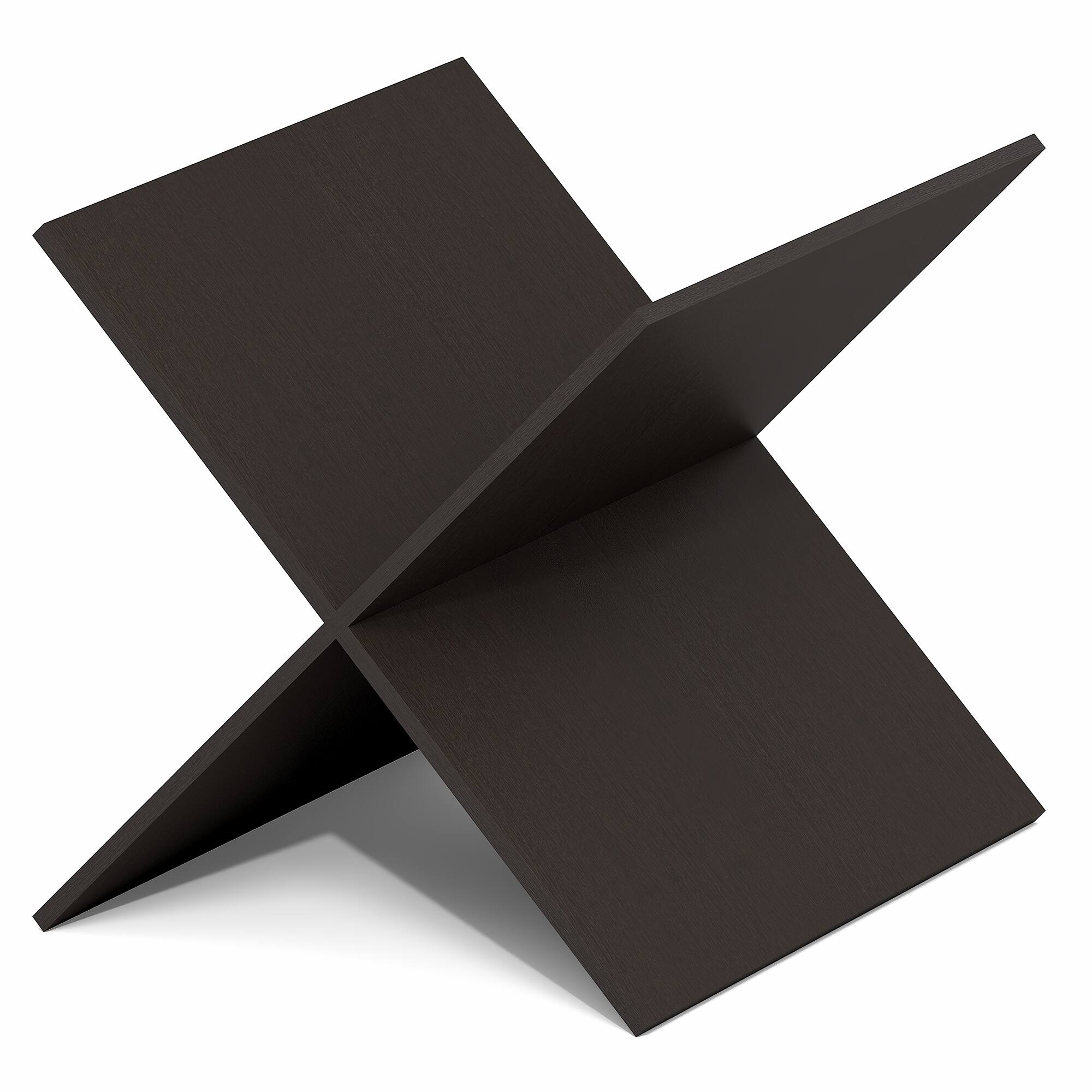 Alt View 5. Furinno - CUBICLE Cube Insert, X-Shelf Cube Organizer, 3-Shelf Accessory, Fits Triple Thick Cubes, for Organizers and Storage - Black Dark Oak.