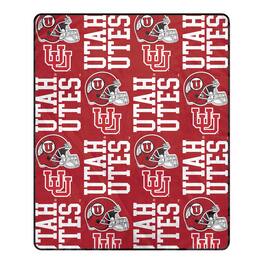 Pegasus - Utah Utes 50" x 60" Homefield Stacked Logos Ultra Soft Blanket - Multicolor